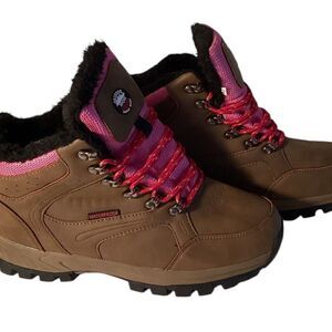 Outdoor HQH Adventure Hiking Boots Women’s Waterproof Brown Pink Size 43 (9.5)
